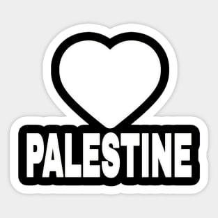 🤍 PALESTINE - White - Front Sticker